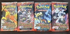 Pokemon DESTINED RIVALS Booster Pack Art Set Bundle - Set of 4 New Sealed Packs