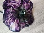 Vintage Hand Blown Art Glass Trumpet Flower Purple — photo 2