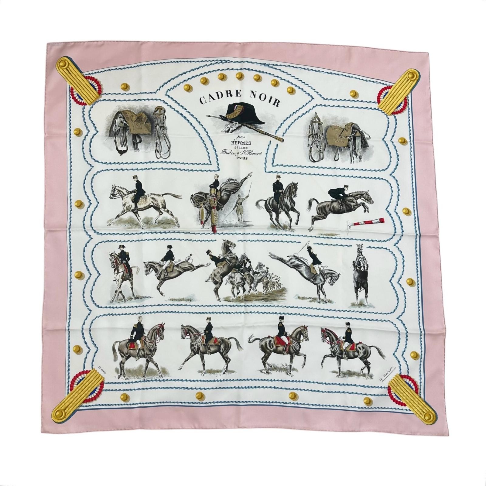 HERMES Carré de Noir Calle 90 scarf silk Women