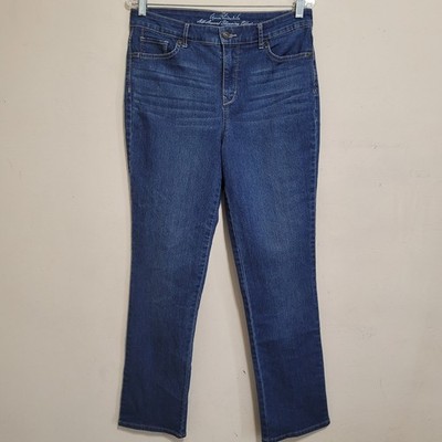 Gloria Vanderbilt All Around Slimming Effect Rail Straight Jeans Size 10 Blue