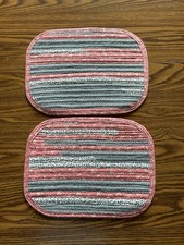 Handmade Quilted Placemats, Set of 2, Reversi...