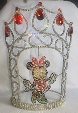 Unique Mega Silver toned Red large stones Beauty Pageant Crown Tiara Princess