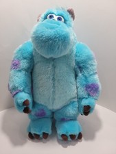 Disney Store Original Pixar Monsters Inc Sulley Plushie Toy Blue Fuzzy 16" Tall