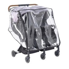 Wetterschutz für Zwillingsbuggy, Regenschutz, Baby Outdoor, für Doppelbuggy E5E3