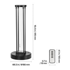 UV Light, 36W Ultraviolet Lamp with Ozone Purifier, UVC Lamp with 30/ 60/ 120