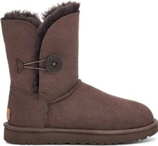 Ugg Australia K Bailey Button Boot Size 3 Youth Col Chocolate Brown New