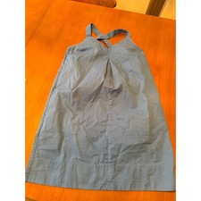 Everlane Blue Cross Back Apron Sleeveless Dress Casual Summer Sundress