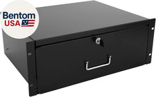 Drawer Server Cabinet Case 19 Inch Locking Rack Mount DJ Lockable Deep Drawer wi