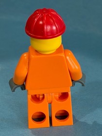 LEGO City Minifig cty0483 - Construction Worker - Light Scratches/No Cracks