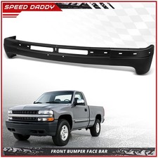 Black Steel Front Bumper Face Bar For 99-06 Silverado Suburban 1500 2500 3500