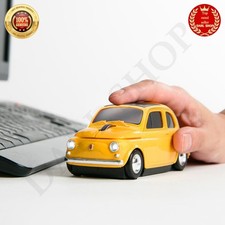 FIAT NUOVA 500 Wireless mouse Yellow CAMSHOP 430056 Officially licensed