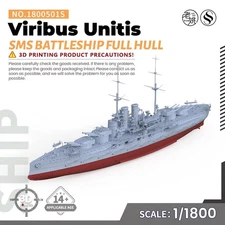 SSMODEL SSC1800501S 1/1800 Military Model SMS Viribus Unitis Battleship FULLHULL
