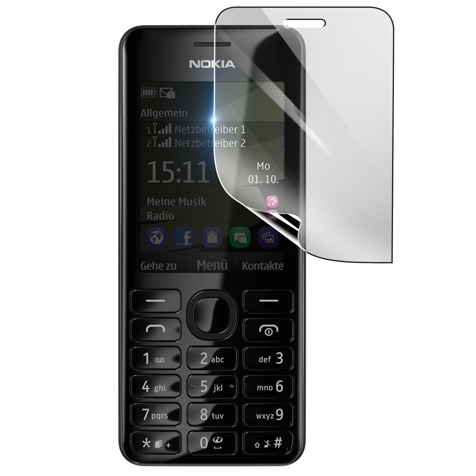 Film protection ecran hydrogel Nokia 206 antichoc transparent film de protection mobile