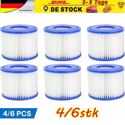 4/6x Pool Filterkartusche Typ VI für Bestway Lay-Z-Spa Siena Saint Tropez Vegas