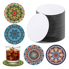 20x Blank Round Coaster for Dye Sublimation Heat Transfer Printing 10CM