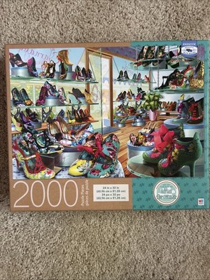 Milton Bradley, Carnaby Shoe Shop, 2000 pc Puzzle, Art by Adrian Chesterman