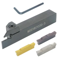 CNC Lathe Grooving Tool Holder MGEHR2020-30.787 Inch with Three MGMN300 Cemen...