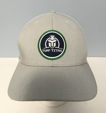 Turf Titan Adjustable Gray Baseball Hat Yupoong 110 Flexfit Cap