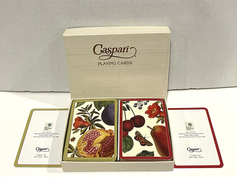 CASPARI Orchard Royal Horticultural Society Playing Cards Double Deck Belgium