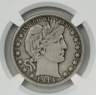 1914 50c Barber Half Dollar - NGC VF35