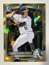 2025 Bowman Draft #BDC-28 Gavin Turley Chrome Gold Sapphire /50