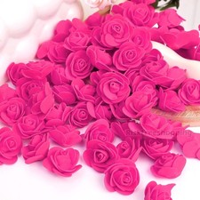 500PCS Foam Roses 3cm Artificial Foam Flower Heads DIY Rose Bear Decor Gift UK