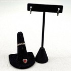 3 Piece 925 Sterling Silver Rhinestone CZ Pendant Earrings, Ring 4.0g — photo 1