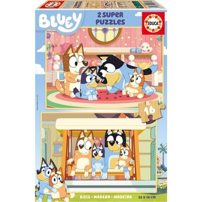 EDUCA Holzpuzzle Bluey 2x16 Puppen