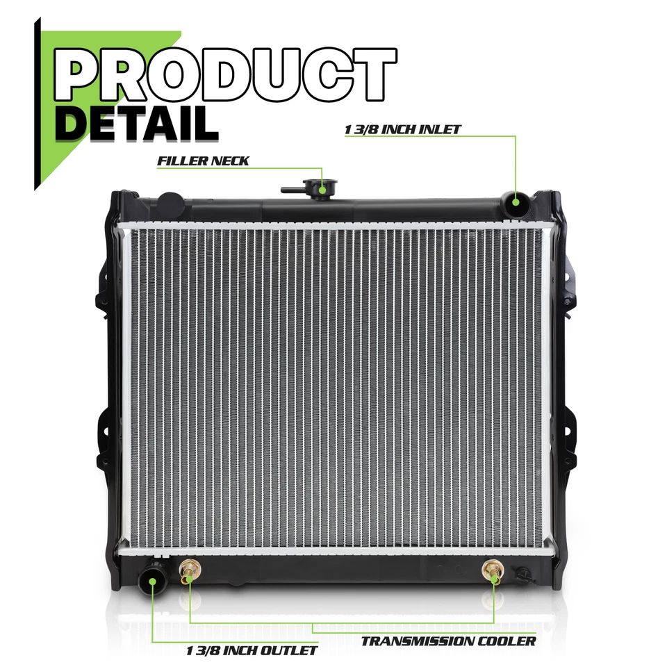 Radiador de alumínio 945 OE de substituição para 1984-1995 Toyota 4Runner/Pickup AT/MT - Imagem 3 de 4