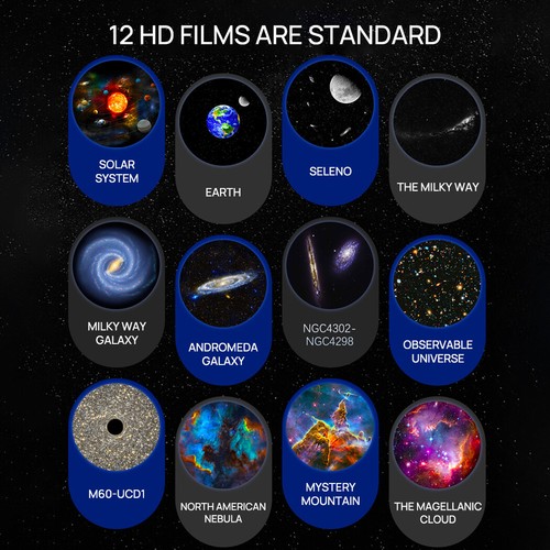 12-IN-1 Galaxy Starry Light LED 3D Star Sky Ocean Night Projector Party Lamp - Picture 8 of 17