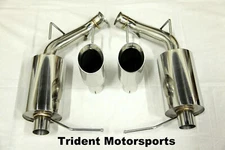 11-14 Trident Motorsports Ford Mustang V6 3.7L Axle Back Muffler Exhaust TW Tips