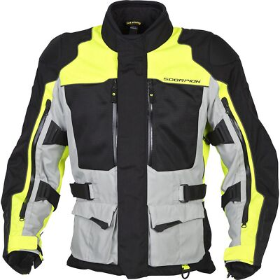 #ad Scorpion Yosemite Mens Textile Motorcycle Jacket Hi Viz Yellow Black Gray $142.62