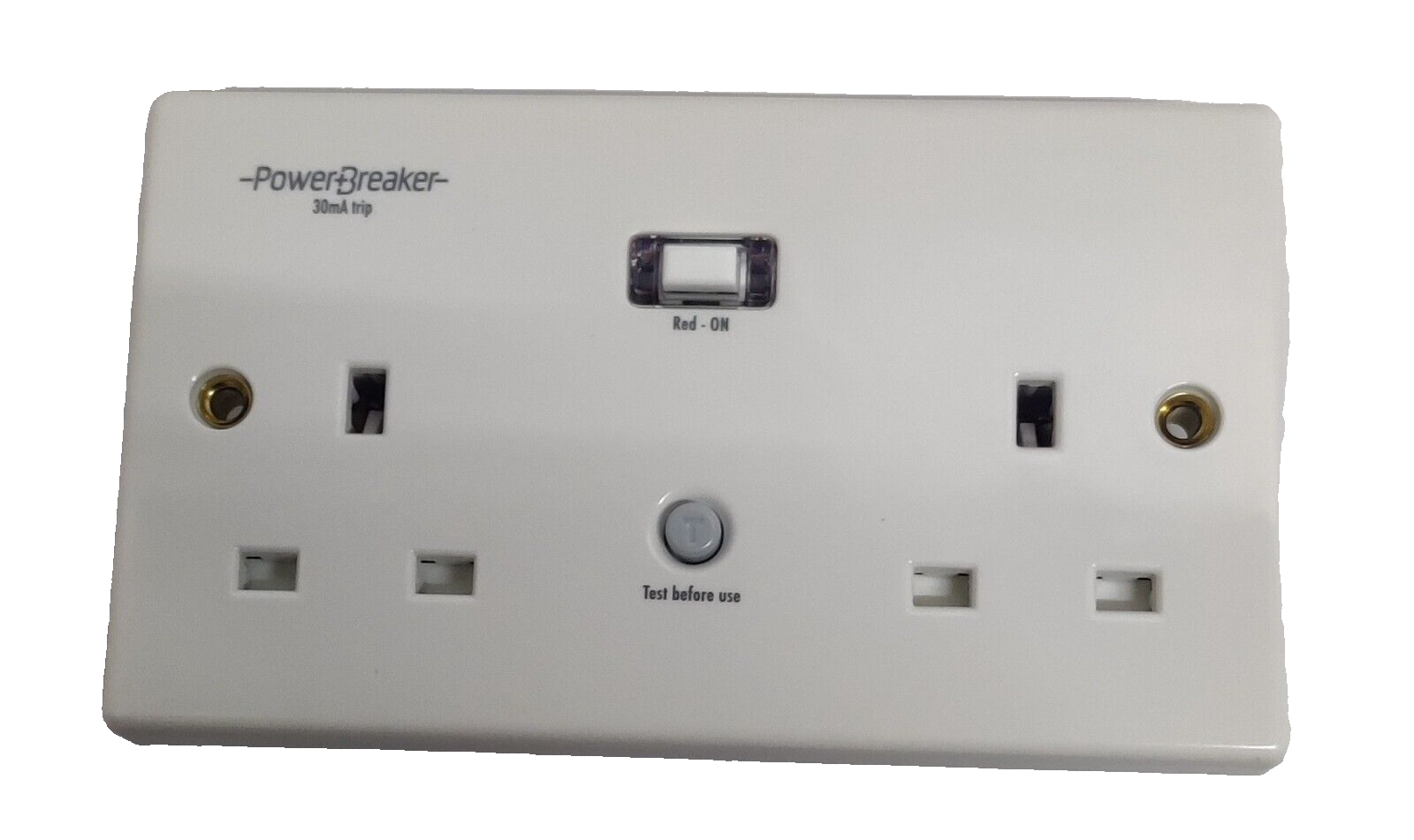 Greenbrook K22WPSAPN-C 13A 30mA 2G RCD Safety Un Switched Double Socket Passive