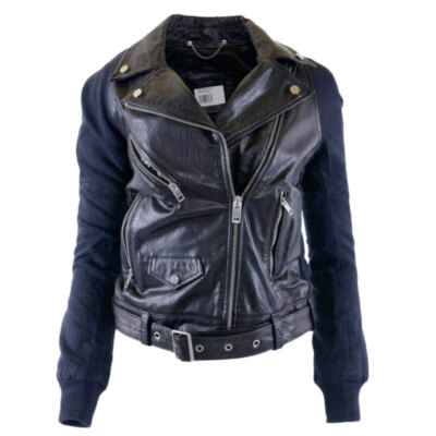 DIESEL Prototipi Giubbini Donna Vera Pelle Biker Giacca Inverno