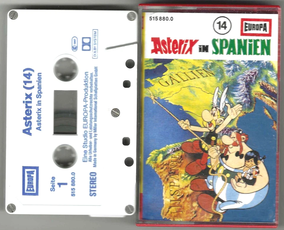 MC Kassette Asterix in Spanien, Folge 14 blau -grau 5fach geschraubt S1 EUROPA - Bild 1 von 1