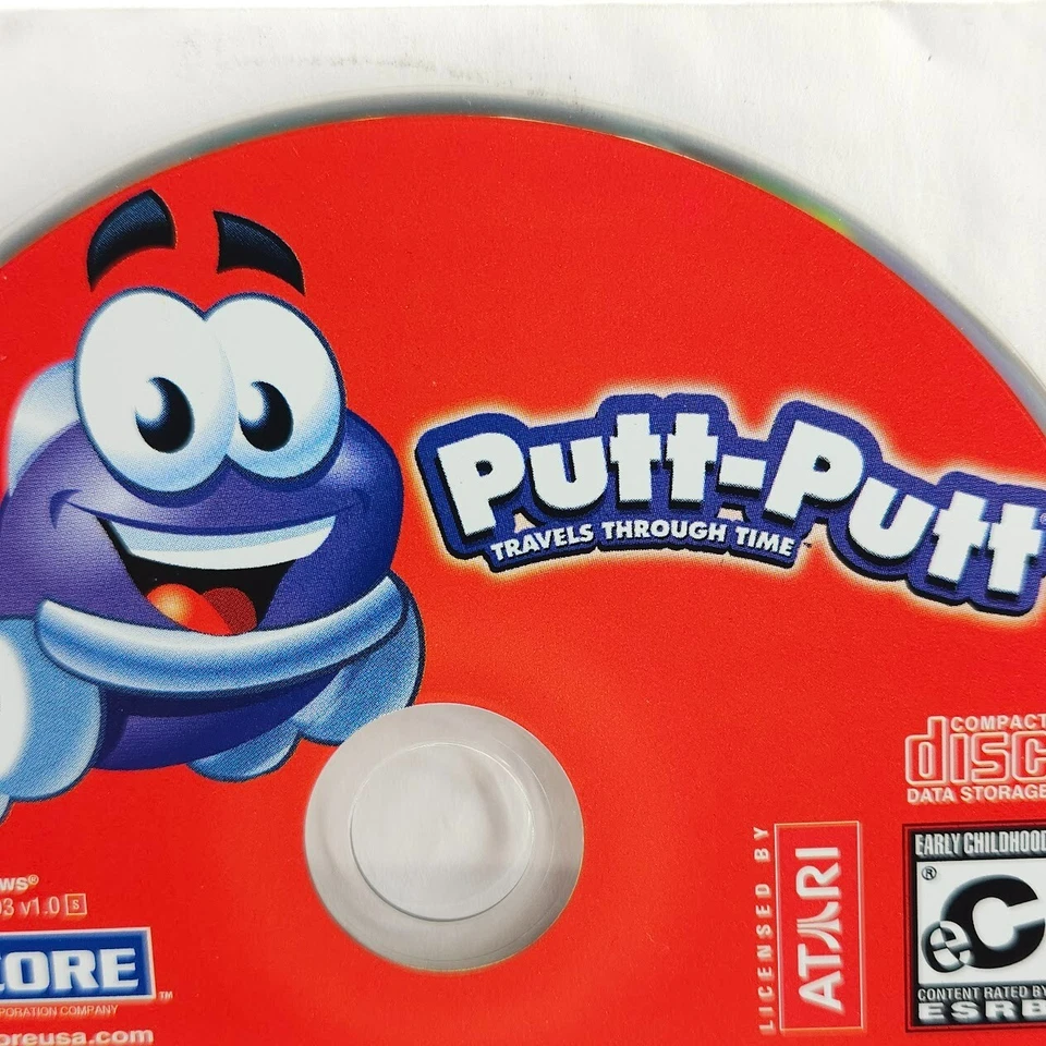 Putt-Putt Travels Through Time CD Encore Windows Data Storage 2002 Atari Tape - Image 2 of 4
