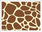 Giraffe Pattern Cake Toppers Edible Icing Animal Print Cake Decoration (6 Sizes)