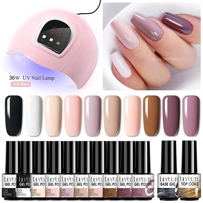 10Pcs Gel Nail Polish Set With UV Lamp Nude Gel Semi Permanent Hybrid Varnish
Opens in a new window