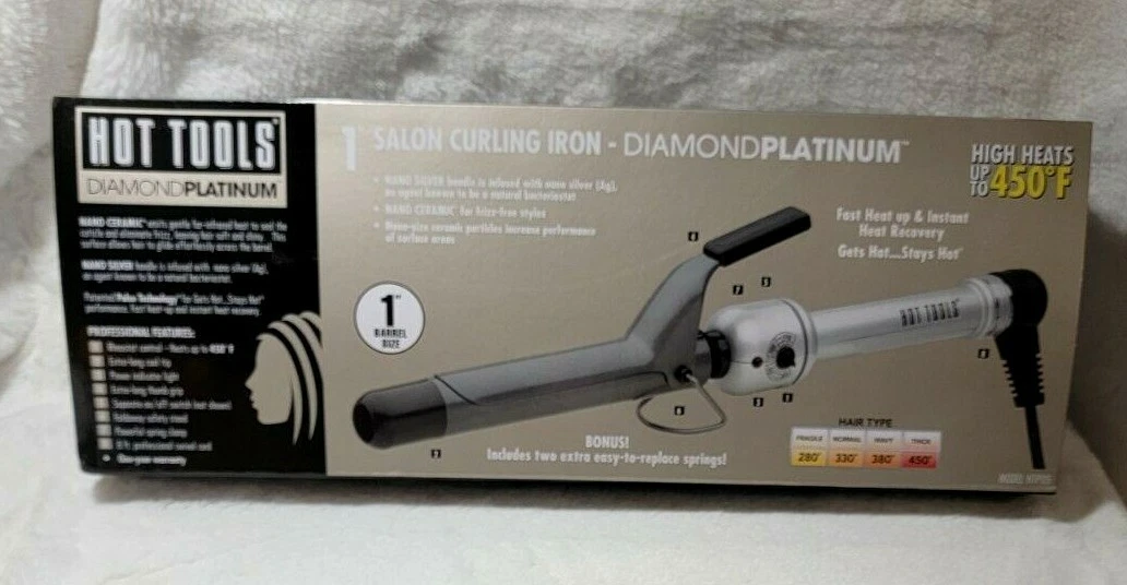 Hot tools platinum curling clearance iron