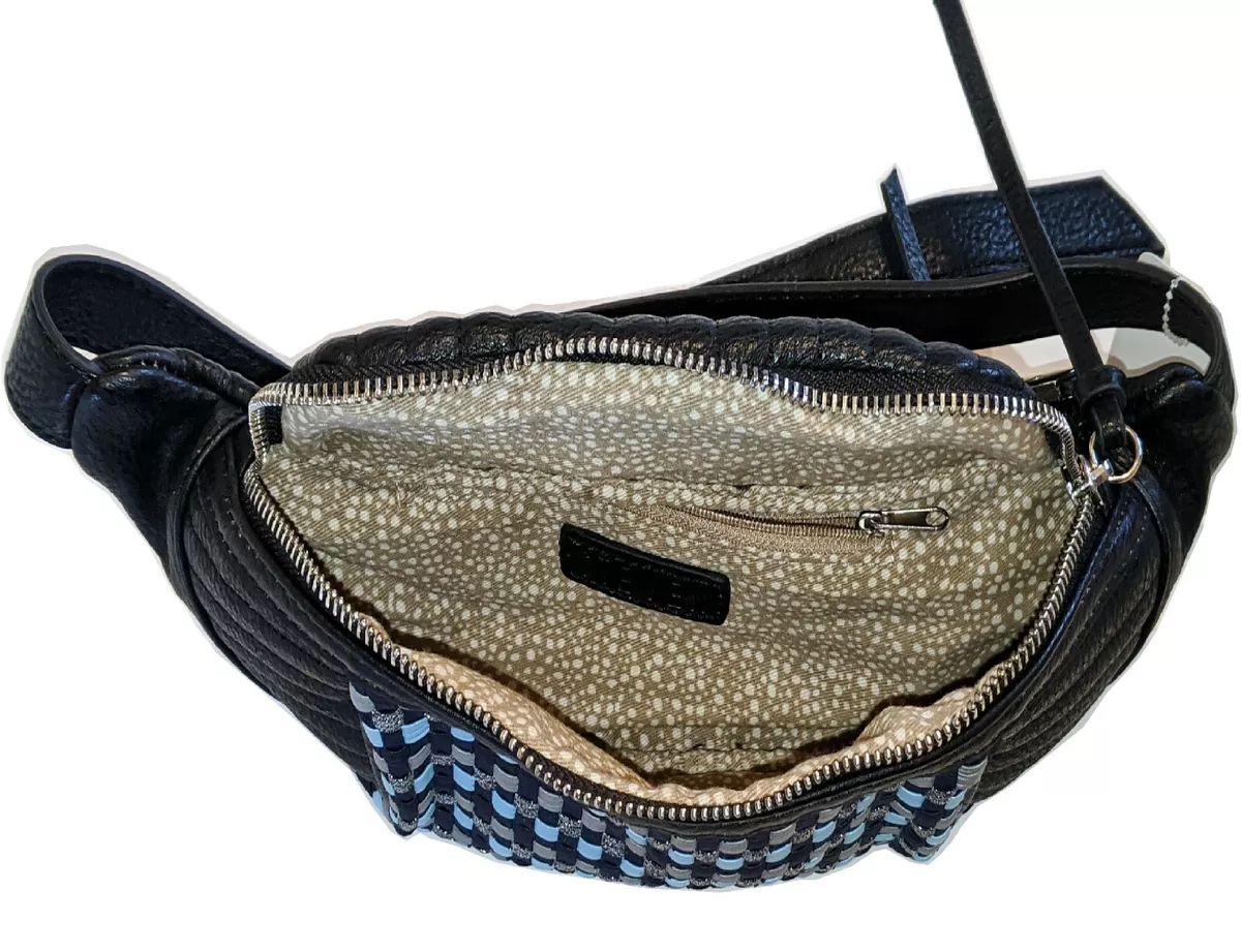 Steven by Steve madden Woven Fanny Pack - Black/Blue