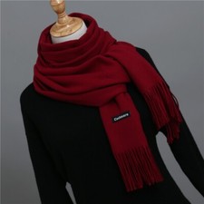 Echarpe étole scarf cachemire bordeaux laine top qualité chaude chic