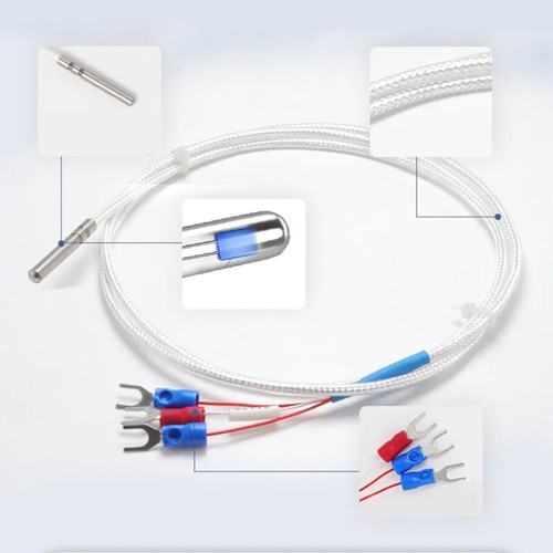 Stainless Steel PT100 Temperature Sensor Thermocouple with 0.5/1/2/3/4~10M Cable - Picture 4 of 8