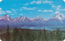 Grand Teton Range and Jackson Lake near Jackson Hole WY, Wyoming