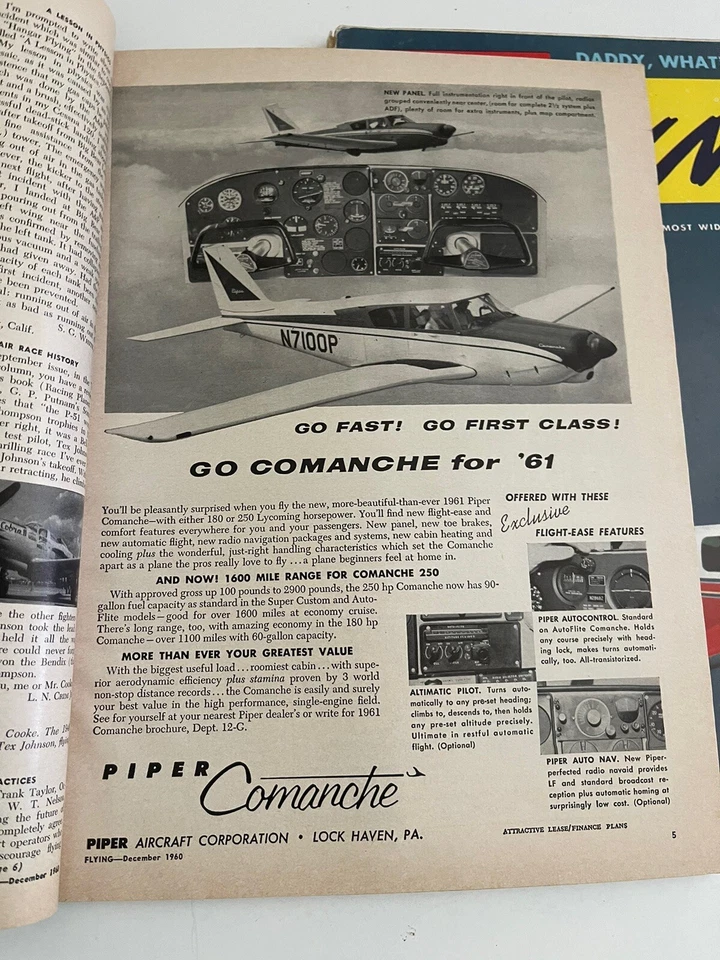 Vintage Flying Magazines Lot Of 2 1957-60 Bi-Planes West German Airpower Ice - Image 4 of 4