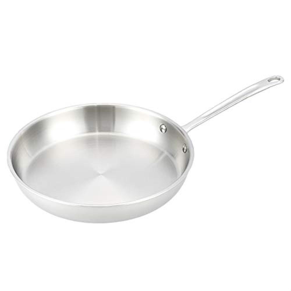 (TG. 30.48 cm) Amazon Commercial - Padella in acciaio inox a triplo strato, 30.4