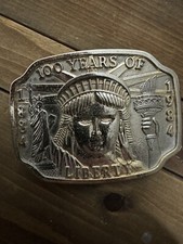 1984 Vintage Statue of Liberty Belt Buckle USA United States