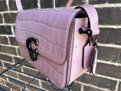 NWT $495 Coach Studio Shoulder Bag Crocodile Embossed Leather