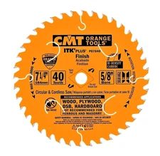 CMT Circular Saw Blade 7 1/4 Inch 40T Finish Wood ITA PO7040