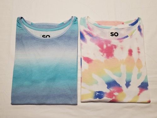 SO Girls Tie Dye Ombre Short Sleeve T Shirts sz XL 14-16 Lot of 2 Colorful EUC!! - Picture 5 of 19