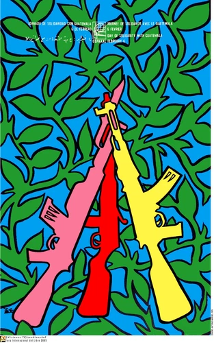 Political OSPAAAL POSTER.Guatemala.Cold War history.Revolution Art.27